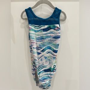 Plum Practicewear - gymnastics leotard. Beautiful mesh details. Size adult xs